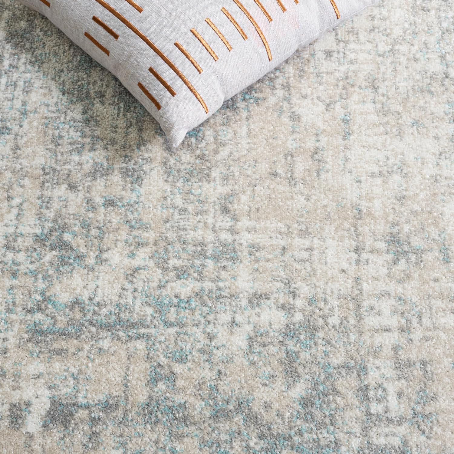 SAFAVIEH Area Rug 8x10 - Adirondack Collection - Large - Beige & Slate, Modern Abstract Design, Non-Shedding & Easy Cleaning, Ideal for Living Room, Bedroom, Office, Dining Space (ADR207B)
