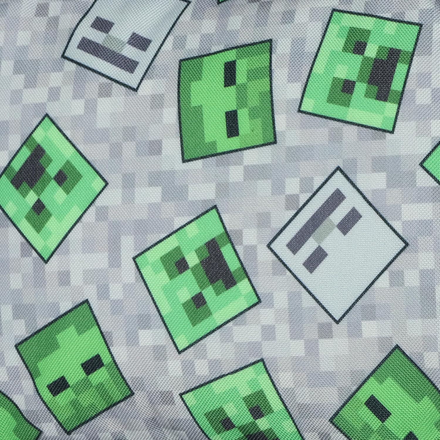 Bioworld Minecraft Creeper Ghoul 16" Backpack and Lunch Kit 5pc Set