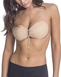 Lace Up Adhesive Bra Bra , S - coolthings.us