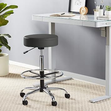 Boss Office Products Adjustable 16 Drafting Stool, Grey
