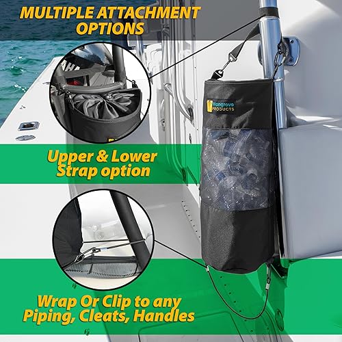 Miniatura 4 de Mangrove Products Bote de basura portátil para barco, bolsa de basura reutilizable, equipo de navegación, almacenamiento de barcos, accesorios de