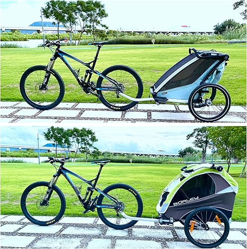 Miniatura 6 de Adaptador de eje pasante de enganche de remolque de bicicleta de 0472in eje pasante con longitud de eje de paso de rosca de 10150069in