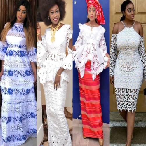 Senegalese White Lace Designs