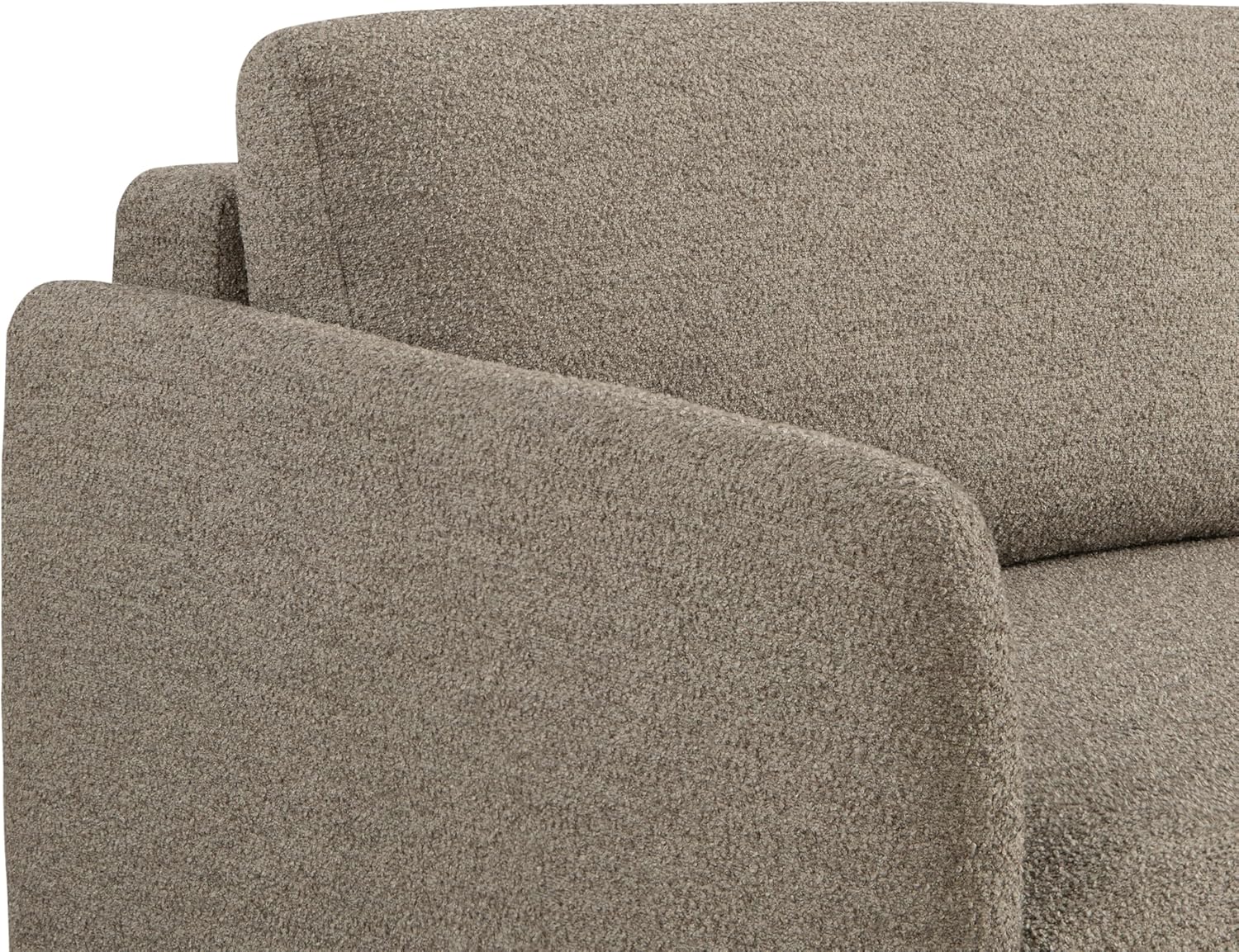 Serta Vail 86" Convertible Sleeper Sofa, Queen Size, Wall-Hugging Dreamglide Mechanism, Dreamcoil Comfort, Boucle Fabric, Brown