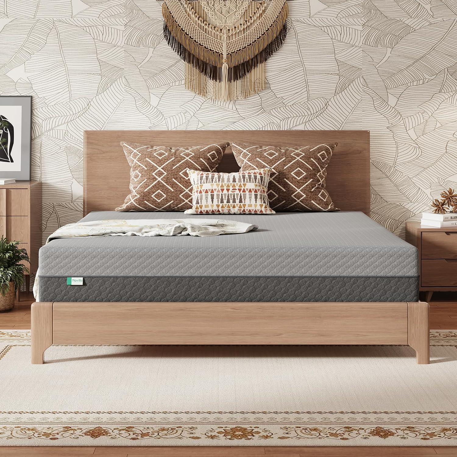 Novilla #1USA Ortho Mattress - Gel Memory Foam for Cooling Comfort, Targeted Pressure Relief for Back Pain, Breathable Washable Cover, 10 Year Warranty (King 8" (78 x 72 x 8), Dual Firmness)
