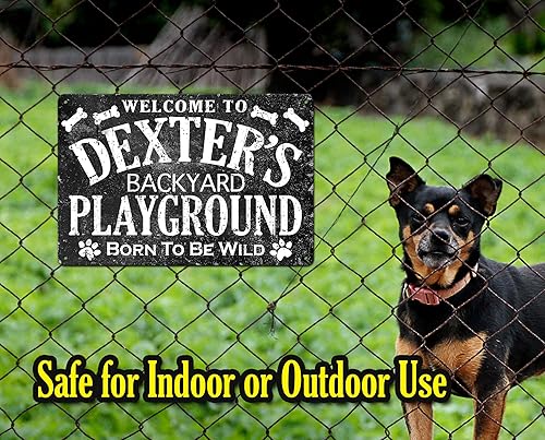 Miniatura 7 de Customized Dog Name Backyard Playground Metal Indoor Outdoor Sign