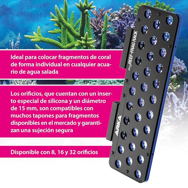 Foto 2 de 6 de ARKA Soporte Esquejes Corales 32 Orificios - myReef Imantado Marino