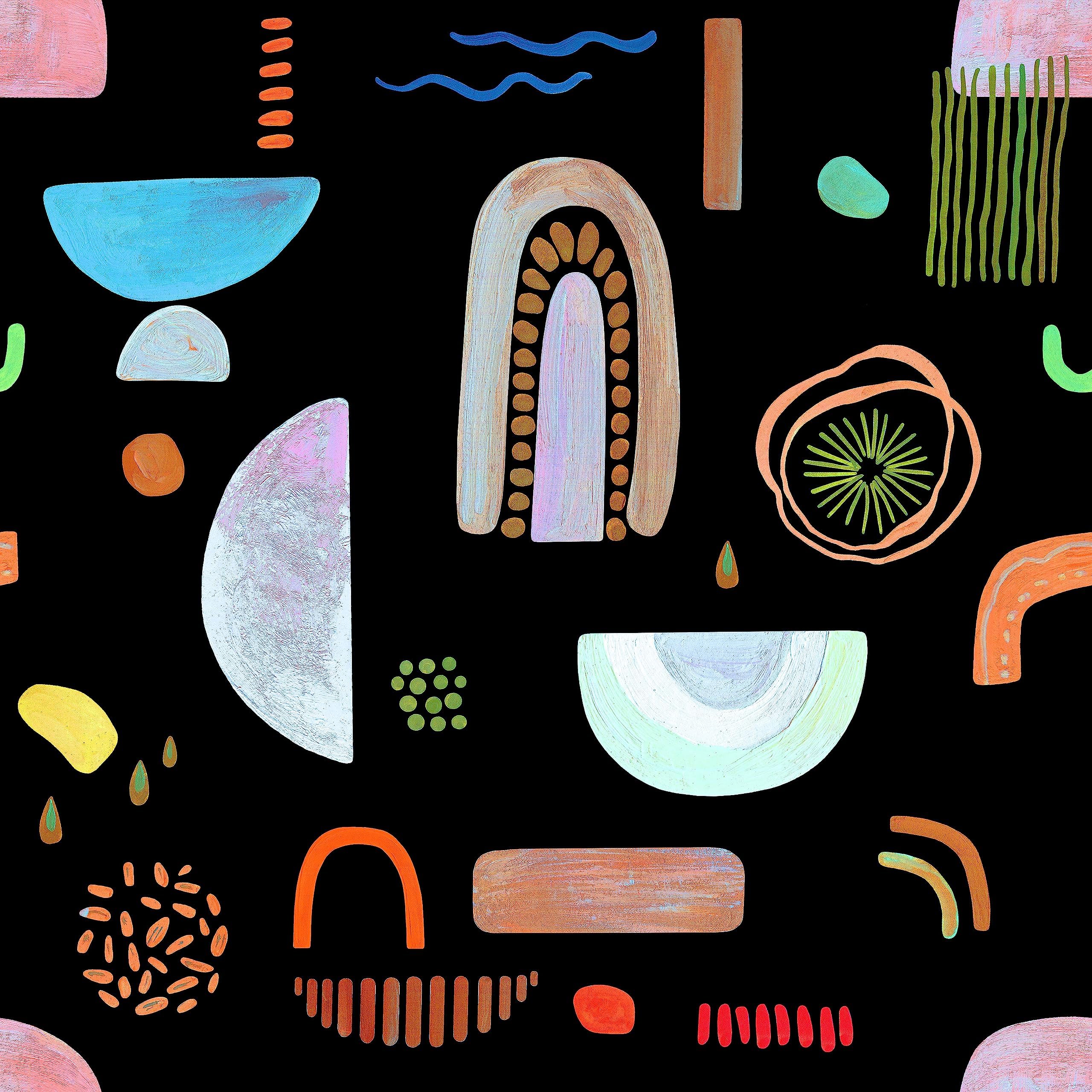 Abstract Geometric Wallpaper,300*44.5cm Hand Painted Graffiti Peel and Stick Wallpaper Removable Waterproof Contact Paper Decorative Vinyl Self Adhesive WallPaper for Mural Bedroom Living Room