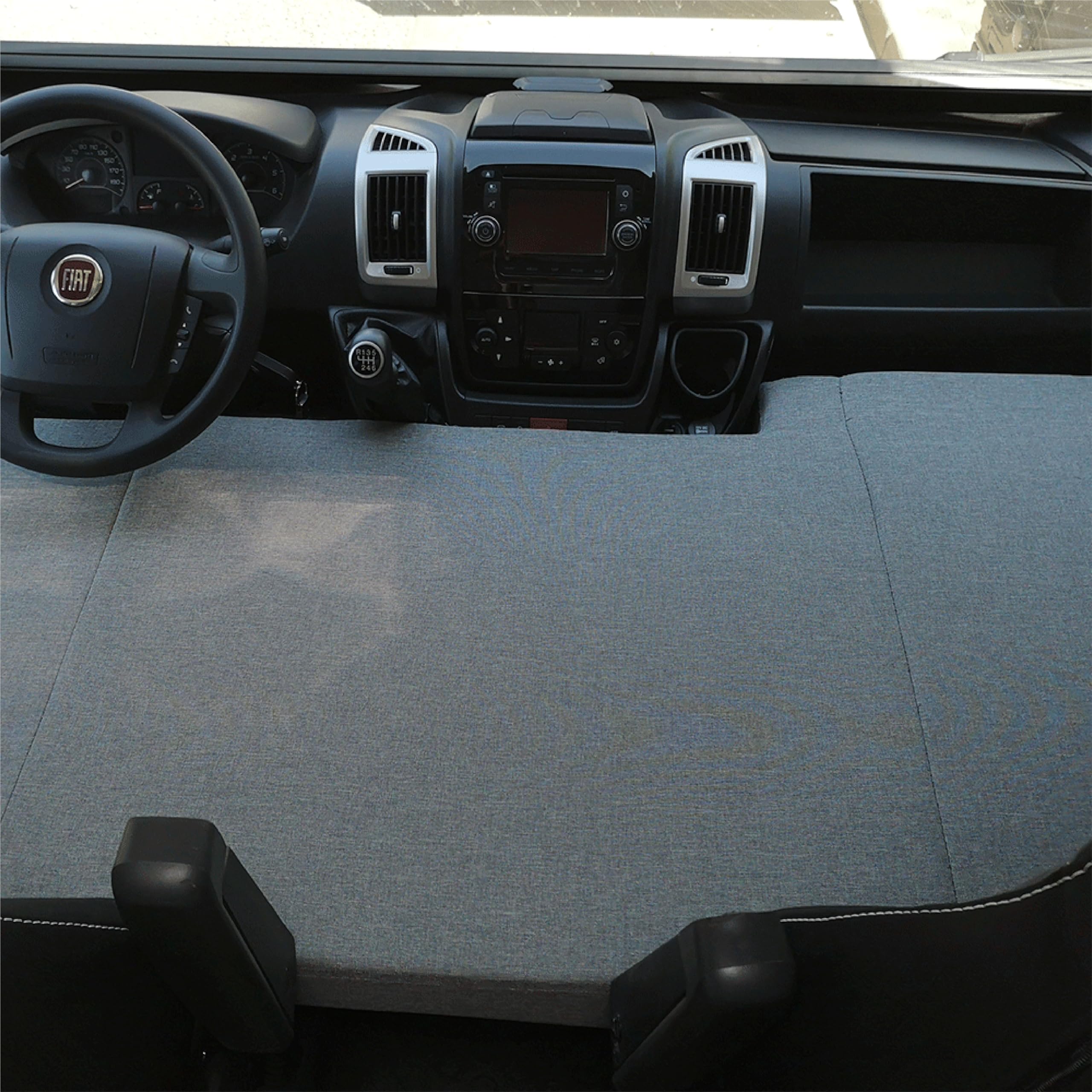 kfoam.es Colchón Plegable Cama Delantera Camper para Fiat Ducato, Jumper, Boxer (2002-2025) Color Gris, Cama Extra, Camper Van, Furgoneta Camper