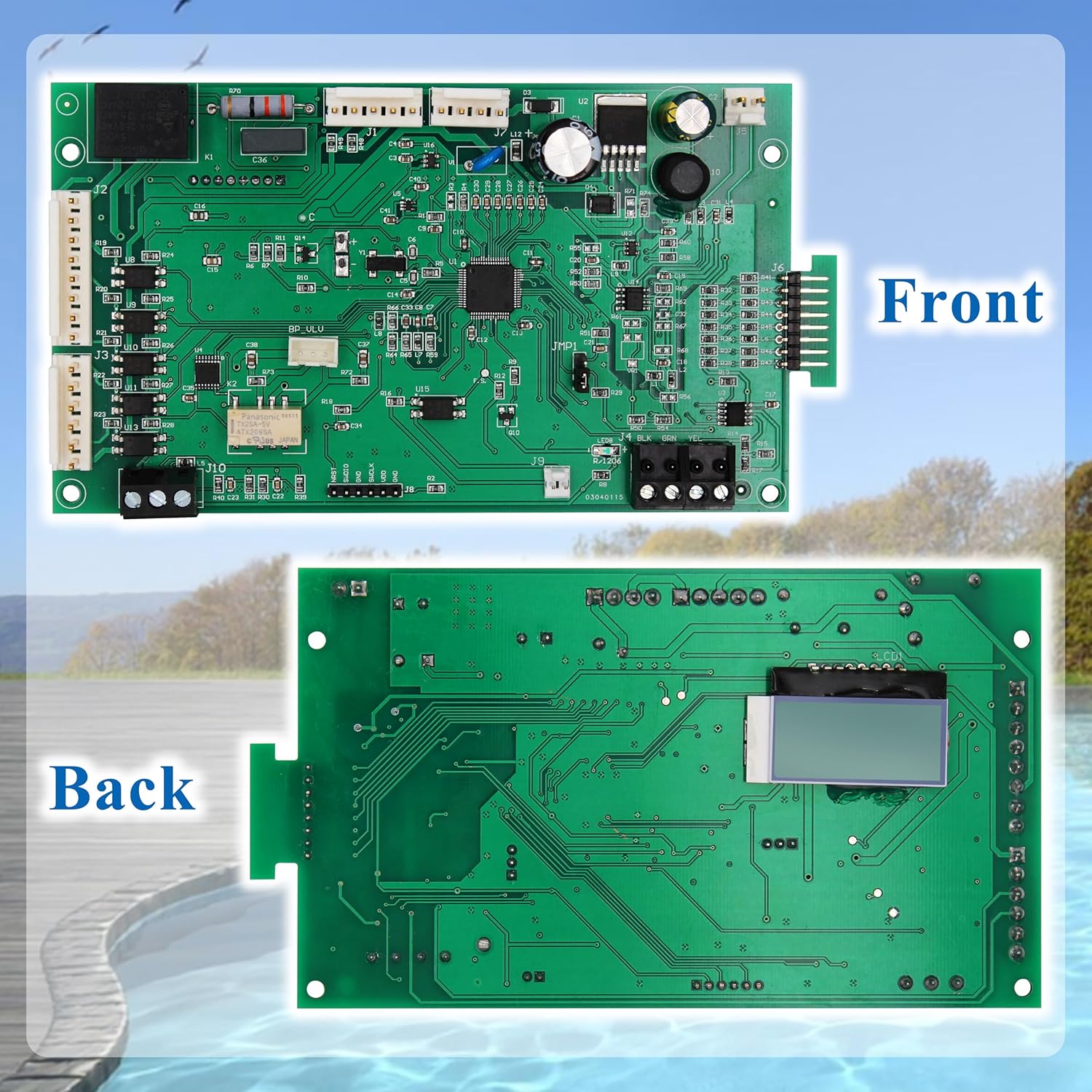 42002-0007S, 461105 Control Board - 8 Pins, Compatible with Mastertemp, Mastertemp 125 and Sta-Rite Max-E-Therm Pool and Spa Heater