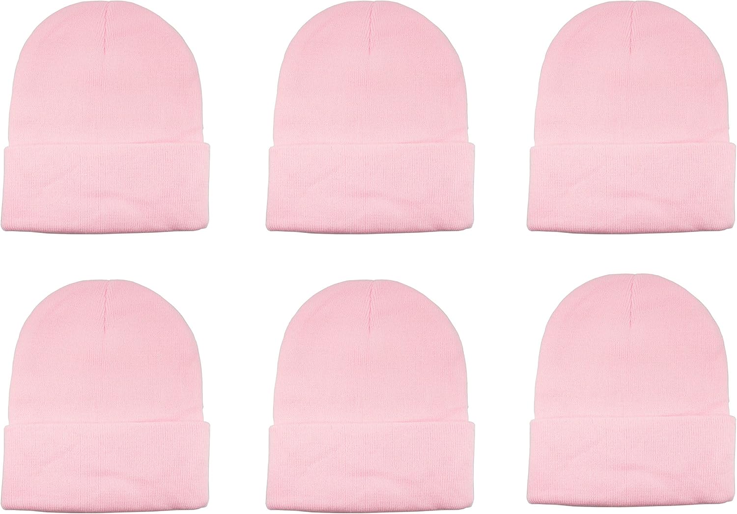 Gelante Unisex Knitted Winter Beanie Hat 6 Pcs