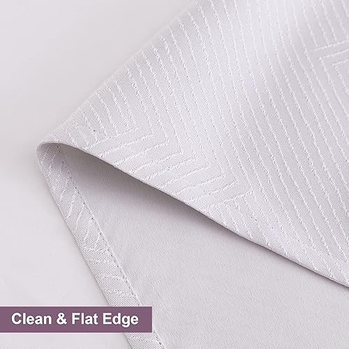 Miniatura 6 de Aiyufeng Cortinas blancas de oscurecimiento de habitación para sala de estardormitorio de 84 pulgadas de largo, 2 paneles, cortinas filtrantes de