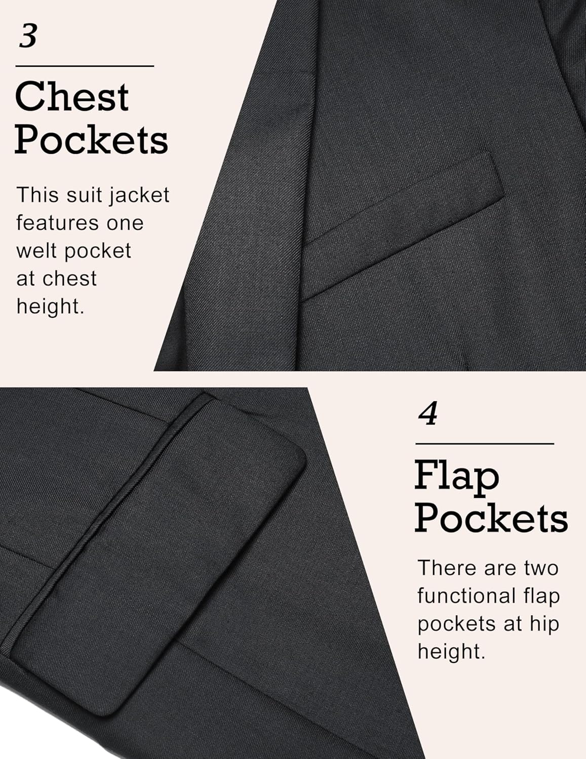 COOFANDY Mens Sport Coat Casual Blazer One Button Business Suit Jacket - Image 5