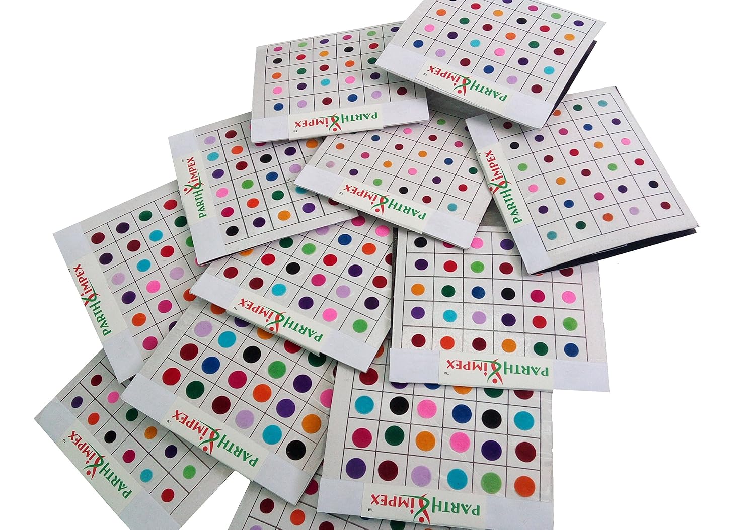 PARTH IMPEX 720 X Count Assorted Multi Color and Multi Size Indian Daily Use Reusable Forehead Bindi Round Dot Tattoo Body Art Sticker
