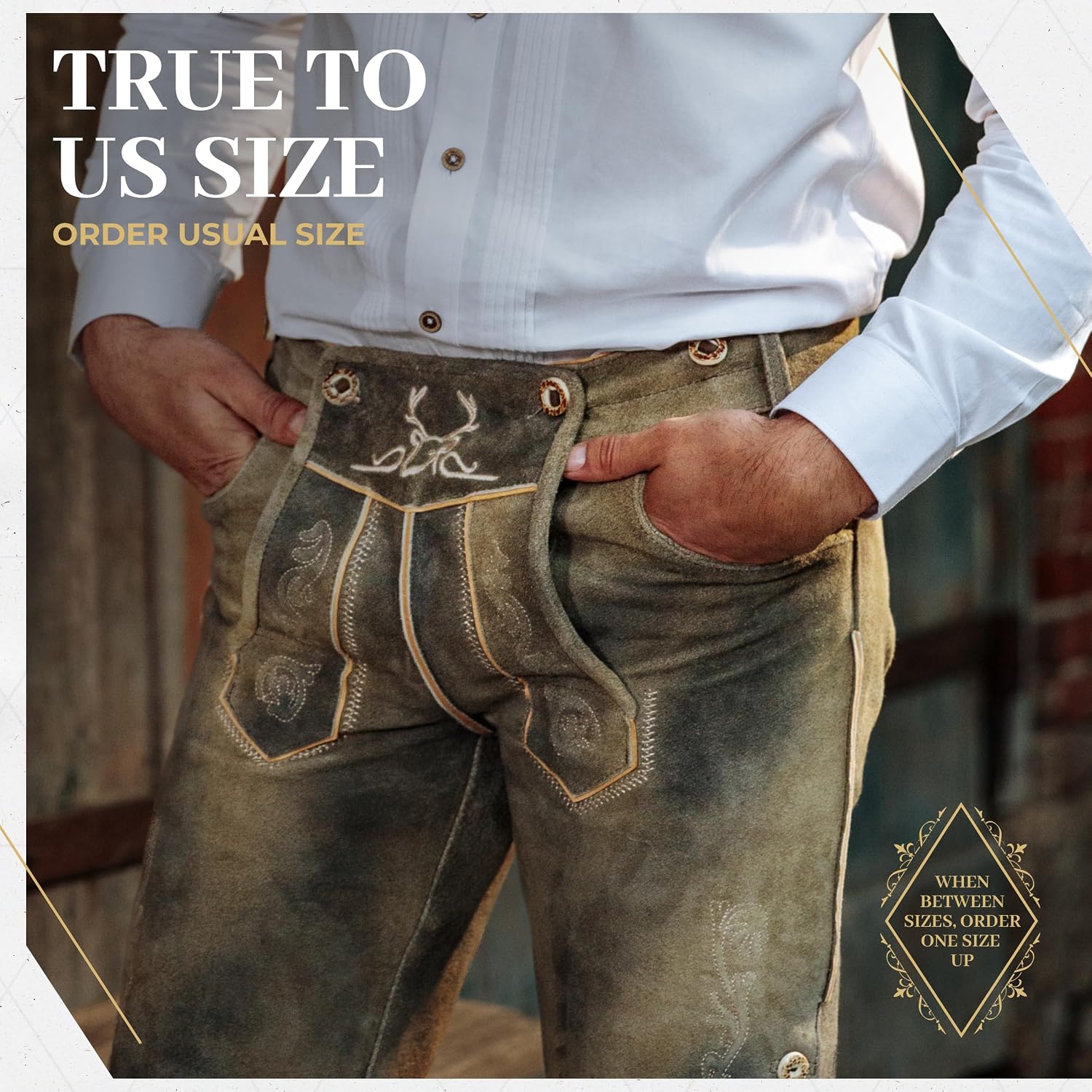 BAVARIA TRACHTEN Lederhosen Men - Bayern Munich FC - Real Leather - Bavarian Lederhosen for Men - Bayern Munchen