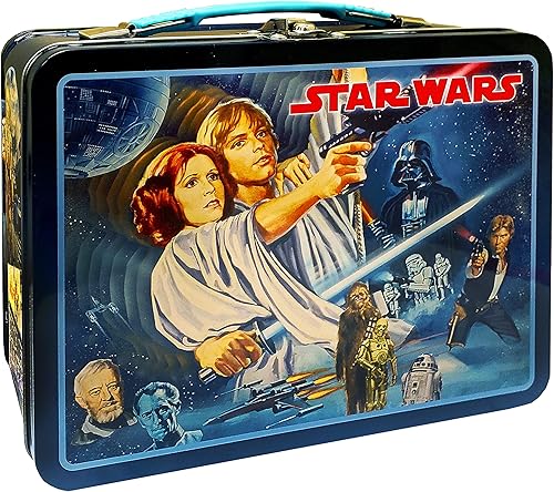 The Tin Box Company 344707-DS - Lonchera clásica de lata de Star Wars vintage color negro