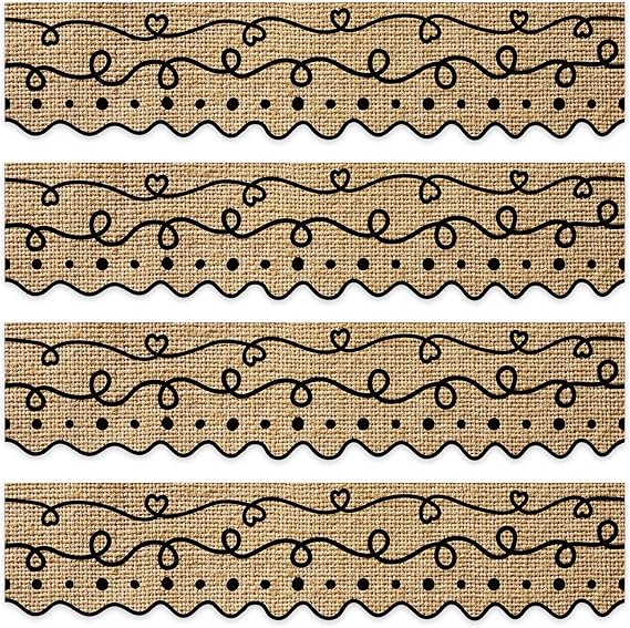 60 Pieces Bulletin Board Borders Squiggles and Dots Die