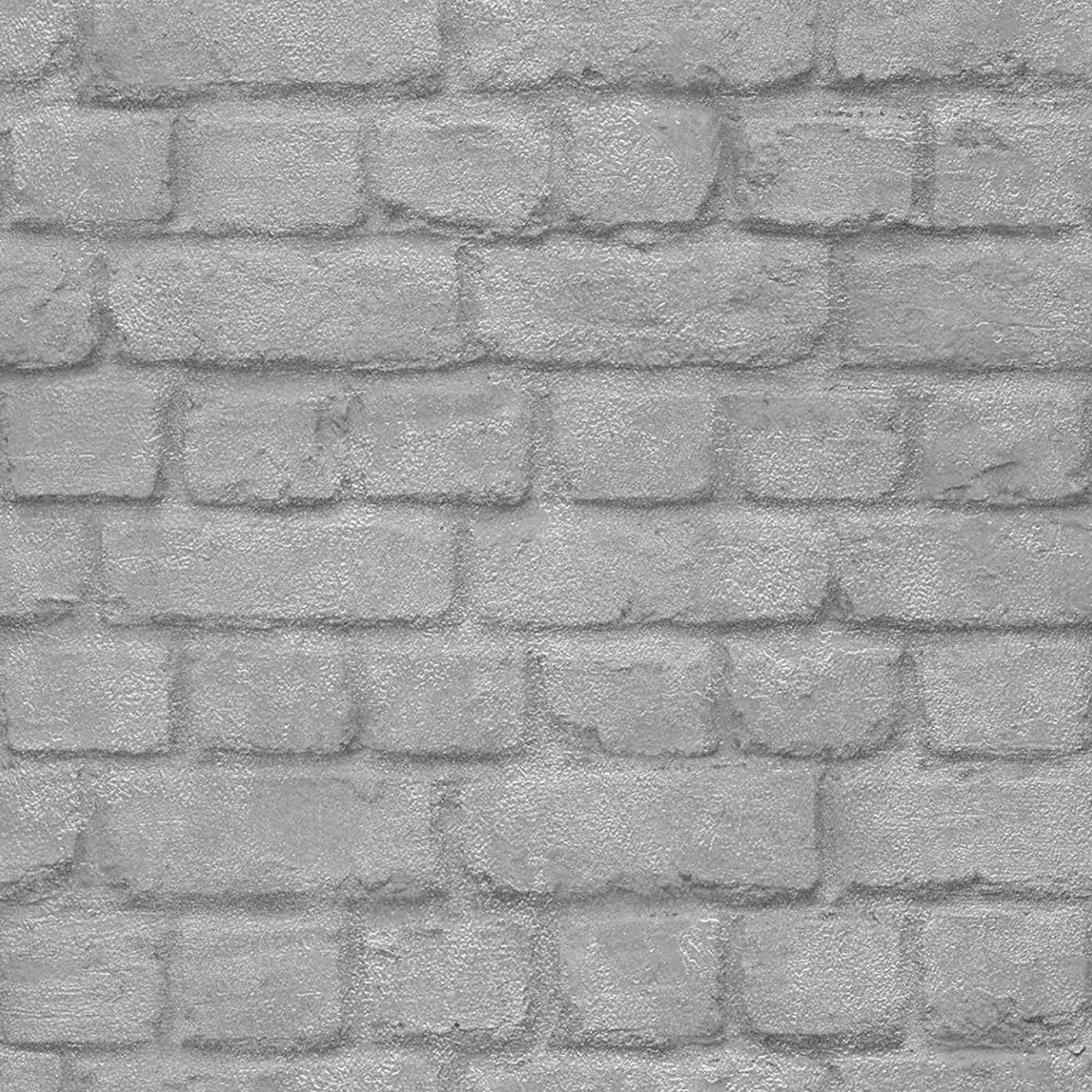 Wallpaper Silver Rasch Brick Effect (226751)