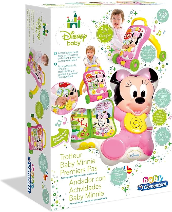 Baby Clementoni Trotteur Minnie Clementoni Clementoni Pousseur
