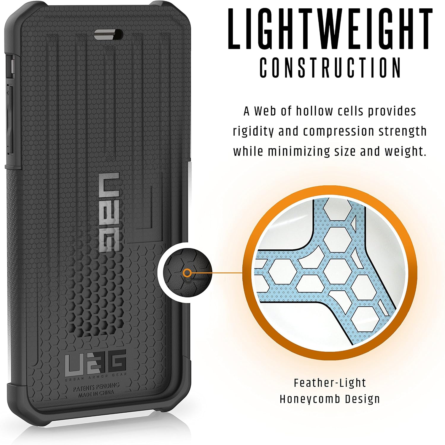URBAN ARMOR GEAR [UAG Folio iPhone 8 Plus/iPhone 7 Plus/iPhone 6s Plus [5.5-inch Screen] Metropolis Feather-Light Rugged [Black] Military Drop Tested iPhone Case