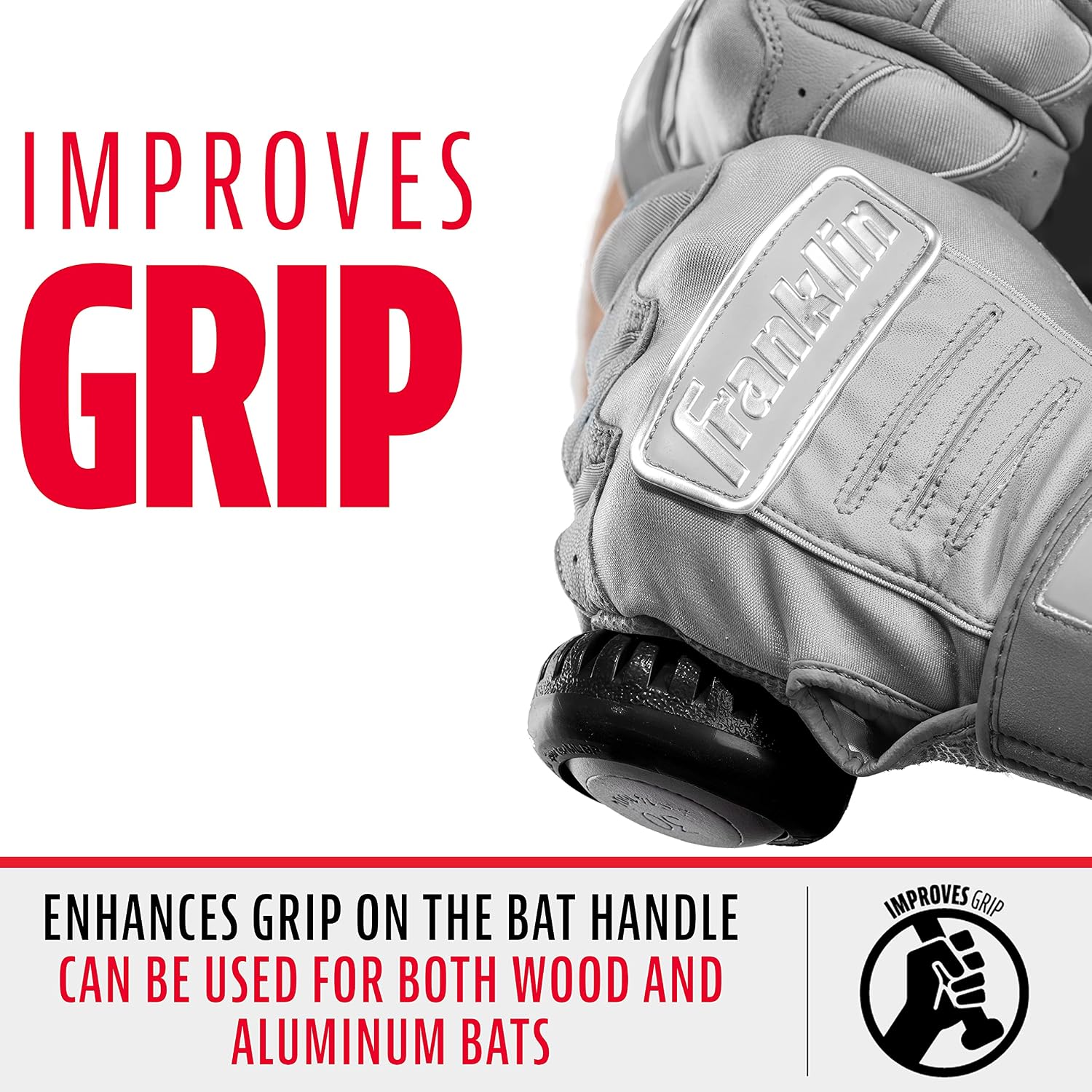 Franklin Sports Baseball Bat Grip Knob - Gator Grip Bat Nub - Baseball and Softball Bat Grip Knob - Improved Grip and Sting Reducer