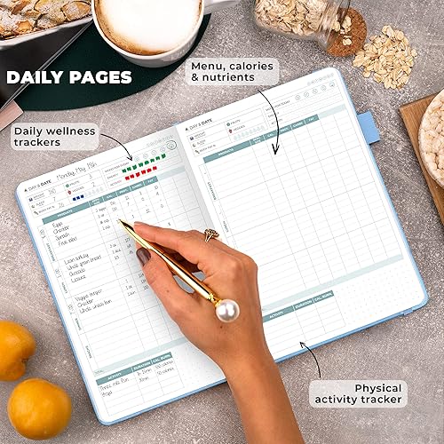 Miniatura 4 de Clever Fox Food Journal Premium - Registro diario de seguimiento de comidas con rastreador de calorías - Diario de nutrición, dieta y pérdida de