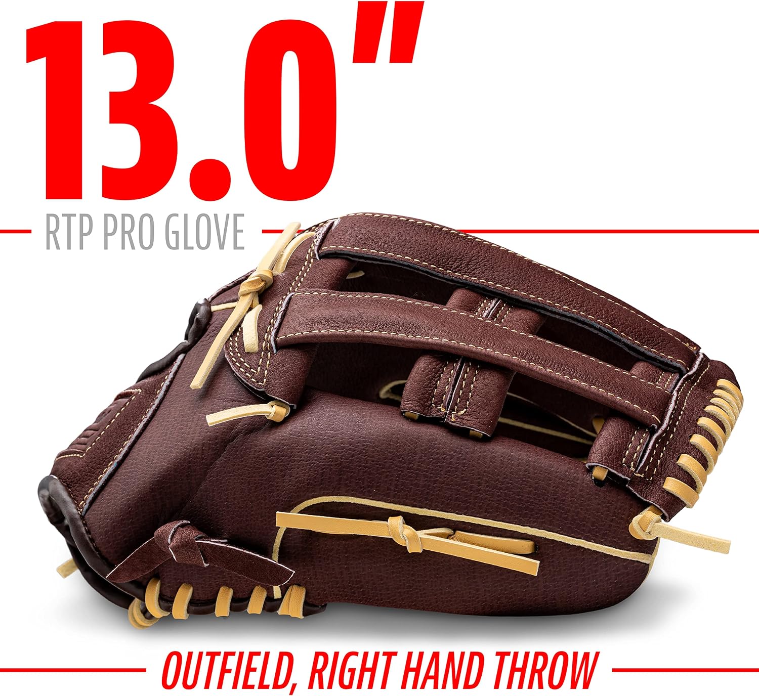 Franklin Sports Baseball Gloves - RTP Pro Adult + Kids Baseball Mitt - Outfield + Infield Gloves