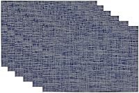 Vista 36 de DII PVC Tabletop Collection Placemat Set, Wedge, 13x20, Gray, 6 Piece