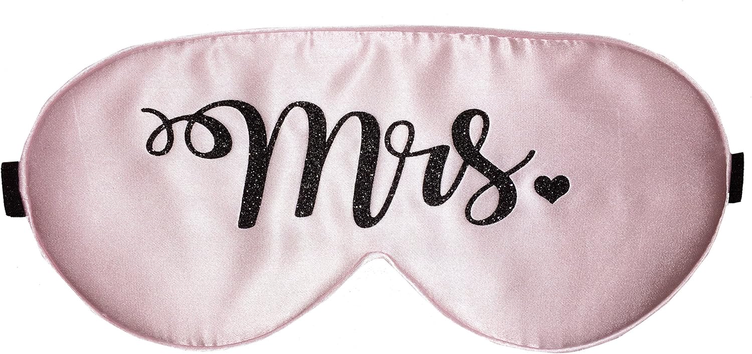 Mrs. Silk Bride Sleep Eye Mask - Pink and Black