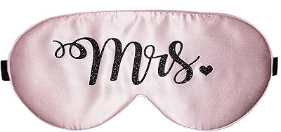 Mrs. Silk Bride Sleep Eye Mask - Pink and Black