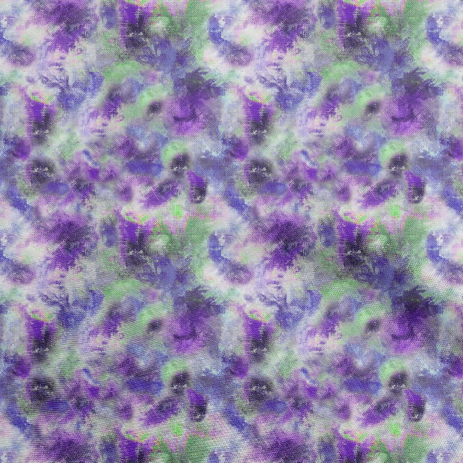 oneOone Cotton Cambric Olive Green Fabric Tie Dye Sewing Material Print Fabric by The Yard 56 Inch Wide