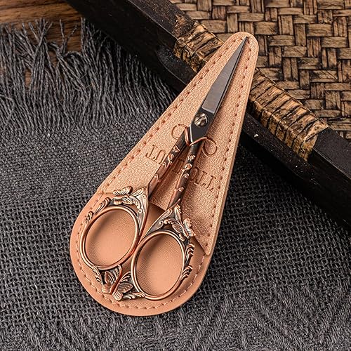 Miniatura 6 de Tijeras vintage de acero inoxidable, pequeñas tijeras de costura y ganchillo para costura, manualidades y trabajos de arte, herramienta manual de