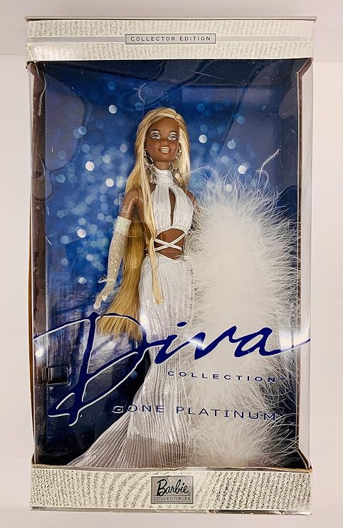 Première poupée Barbie Diva Gone Platinum Mattel VTG de la collection