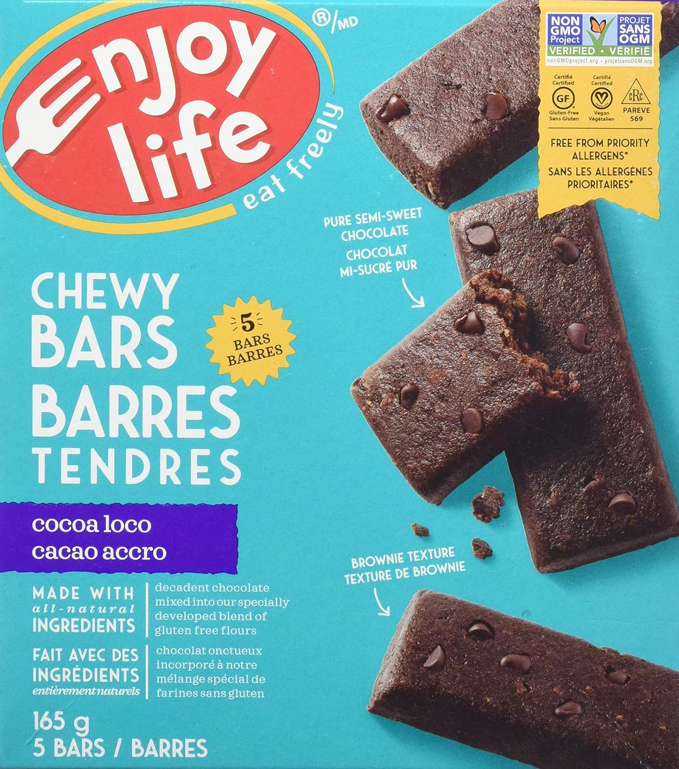 Enjoy Life Foods Cocoa Loco Snack Bar, 165g Amazon.ca Grocery & Gourmet Food