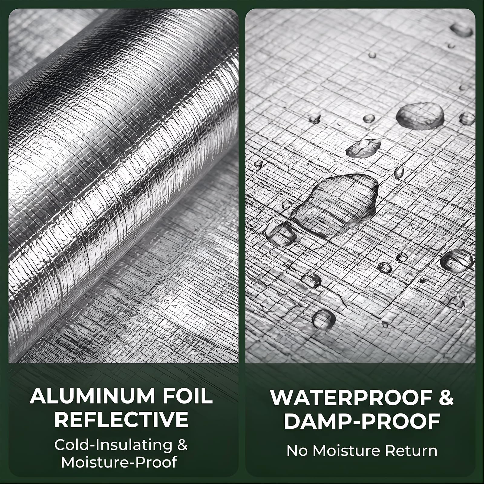 Alu Isomatte Schaummatten, 200x200cm Isoliermatte Faltbare Isolierdecke Zeltmatte Bodenmatte Thermomatte Schlafmatte für Camping Thermodecke Matte aus Aluminiumfolie