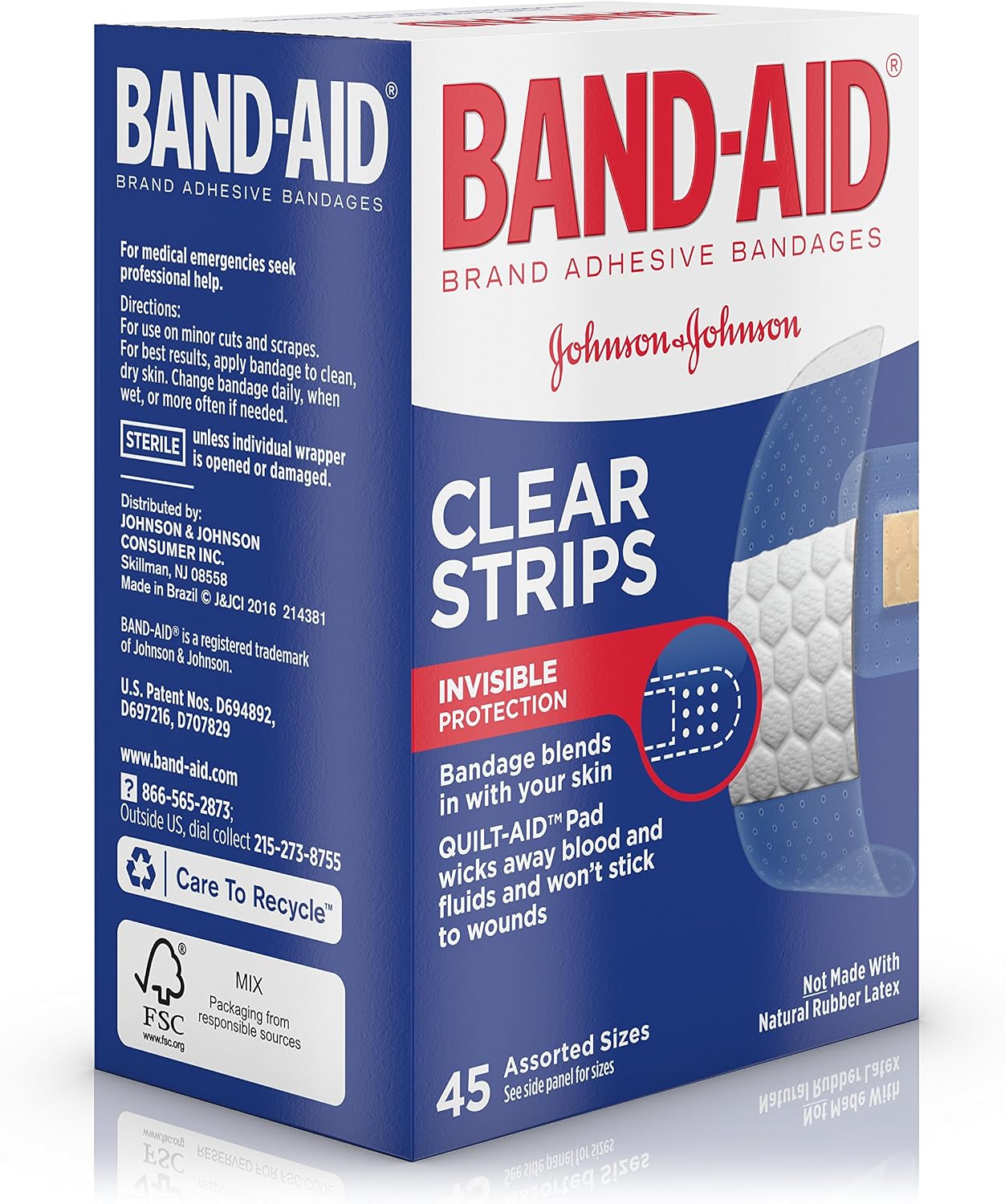 Band-Aid Brand Clear Assorted, 45 Count