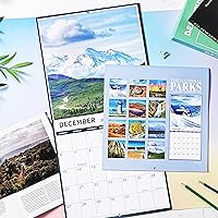 Vista 7 de Calendario 2026, calendario mensual de pared cuadrado 2026 con papel grueso, enero 2026 a diciembre 2026, 12 x 24 pulgadas (abierto), calendario