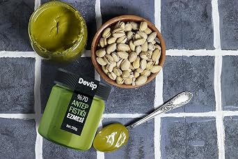 Devlip Pistachio (70%) Paste, 200g, Spreadable, Glucose, Preservative, Colorant, Aroma Free