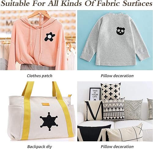 Vista 37 de KING MOUNTAIN Parche de reparación termoadhesivo, paquete de 20 piezas, parche de reparación termoadhesivo 100% algodón, 3 x 4-1/4 con pegamento