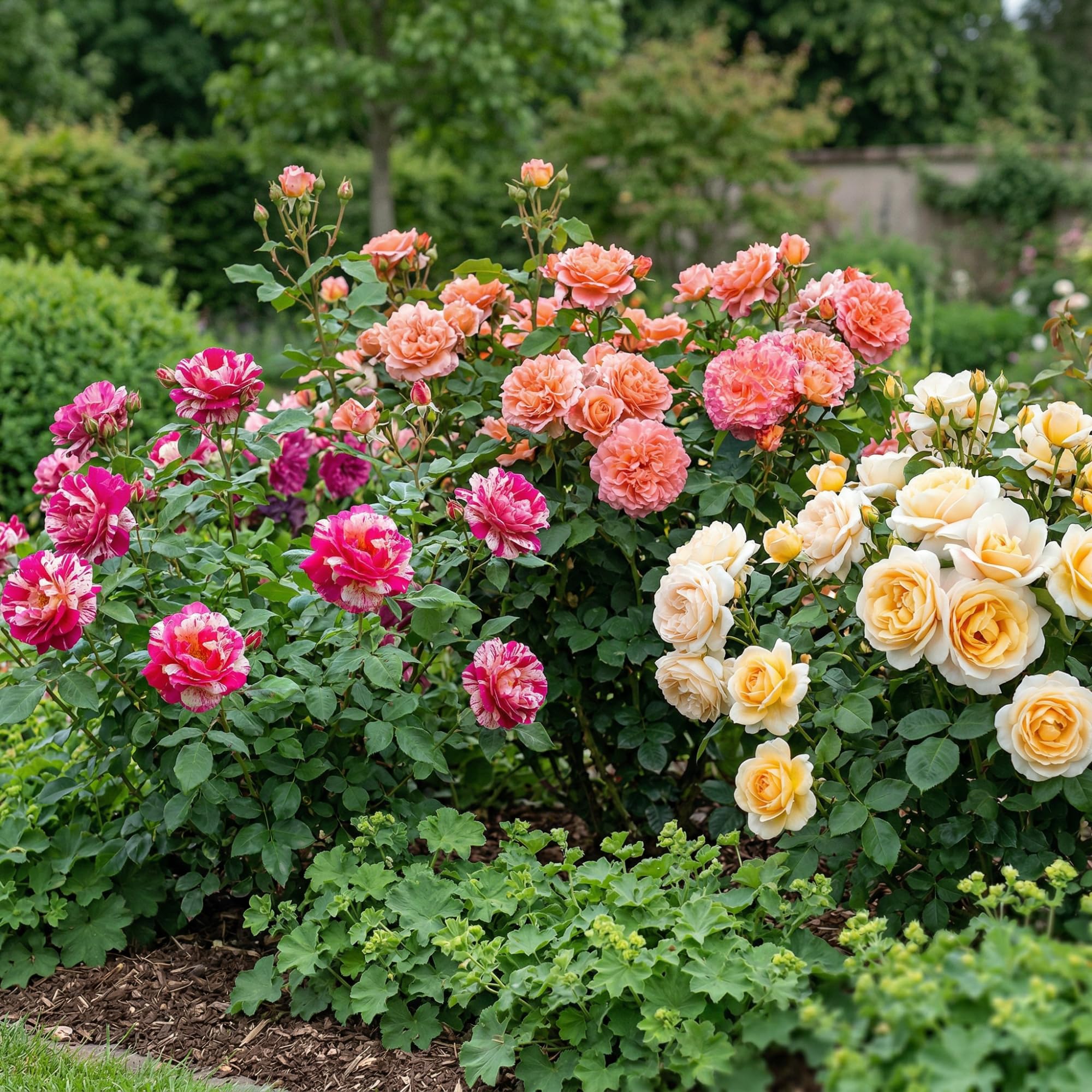 Rosen Kollektion - 3 Pflanzen | Stauden Winterhart Mehrjährig, Duftende Echte Rosen aus Holland, für Garten & Rabatten (keine Samen, nicht künstlich)