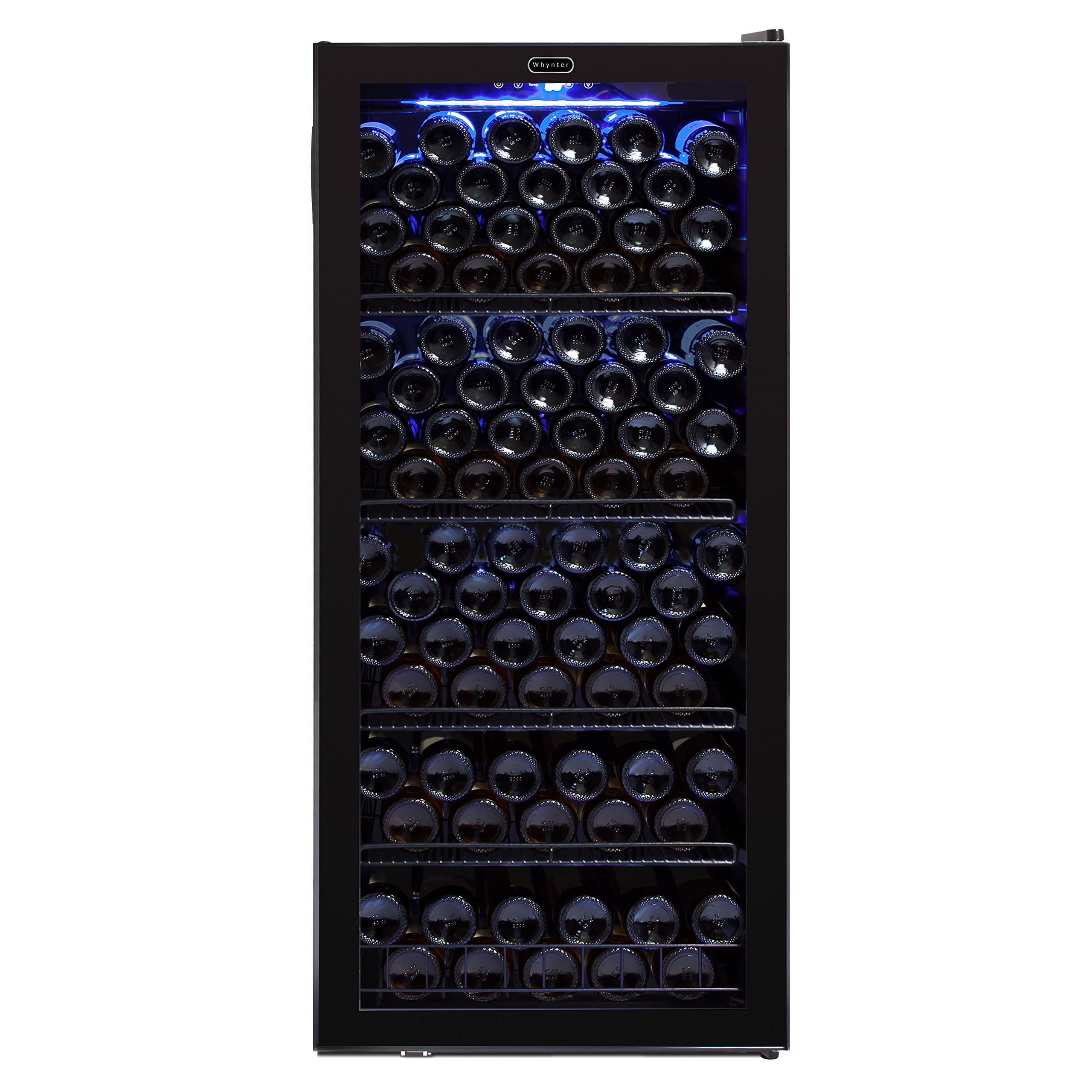 Whynter FWC-1201BB 120 Bottle Freestanding Wine Cabinet Refrigerator, Black