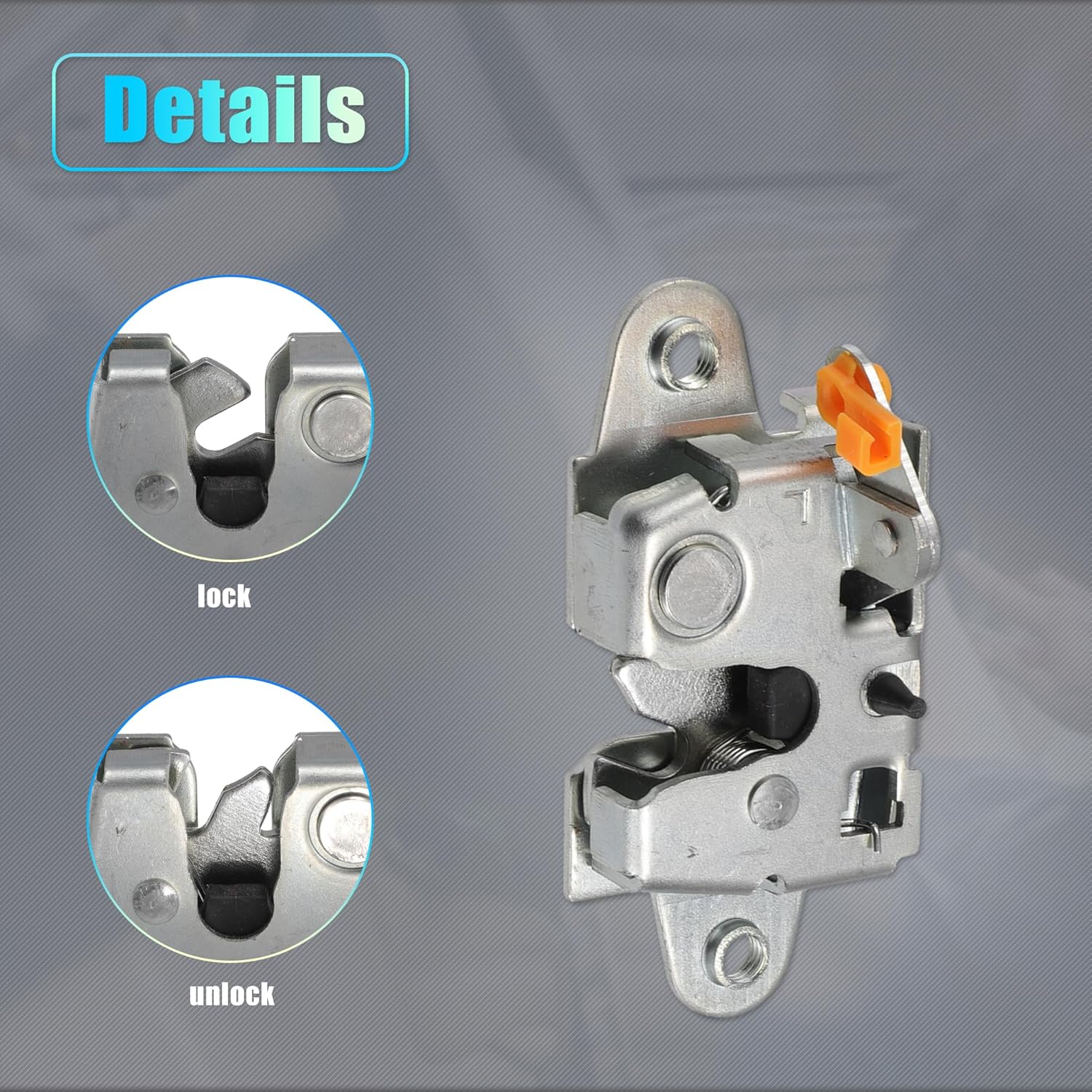 X AUTOHAUX Replacement Rear Liftgate Door Lock Actuator for Toyota Tacoma 2005-2006 Tailgate Latch Assembly No.6578004030/6579004040 Silver Tone 1 Pair