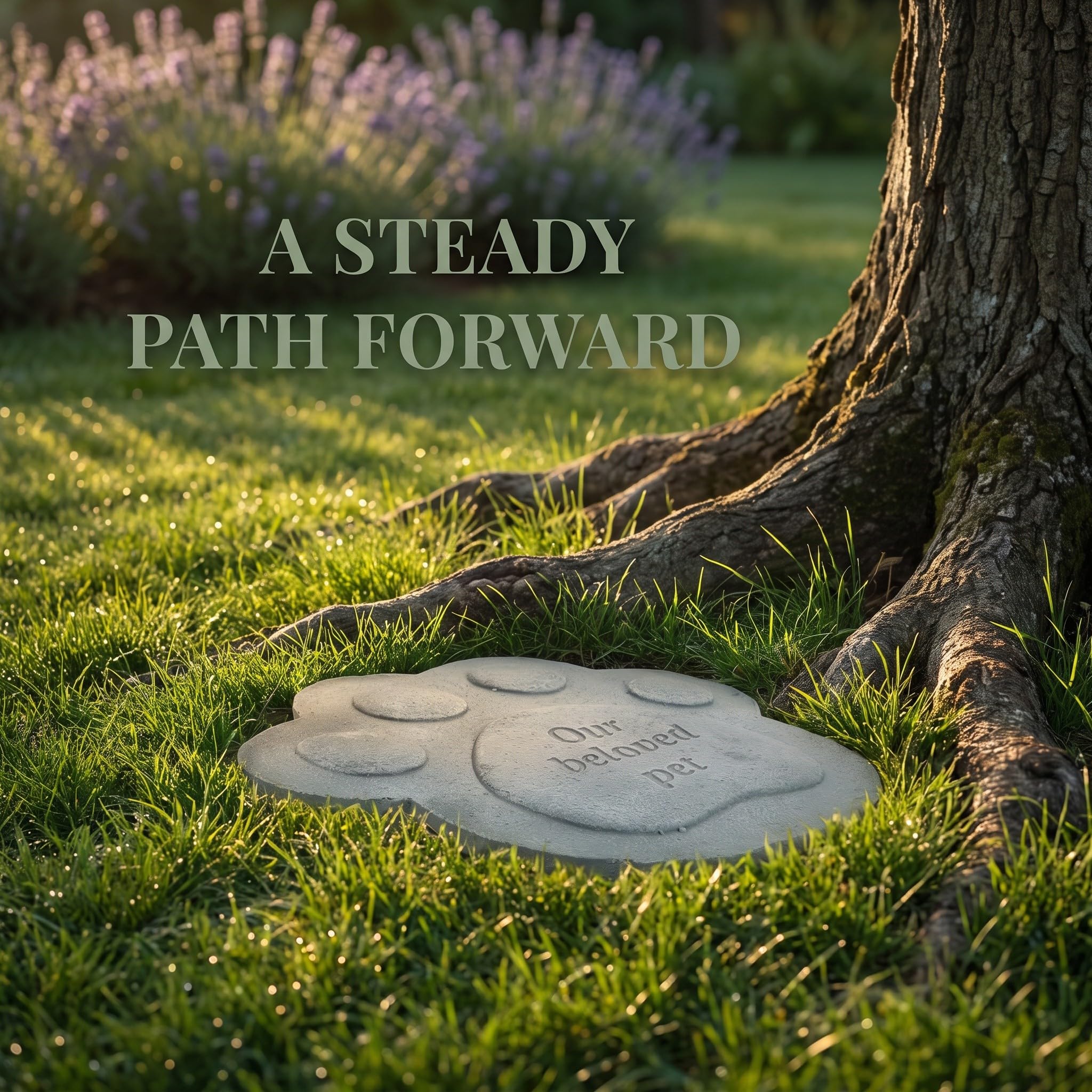 INOOMP de jardin en résine en forme de patte, ornement commémoratif pour