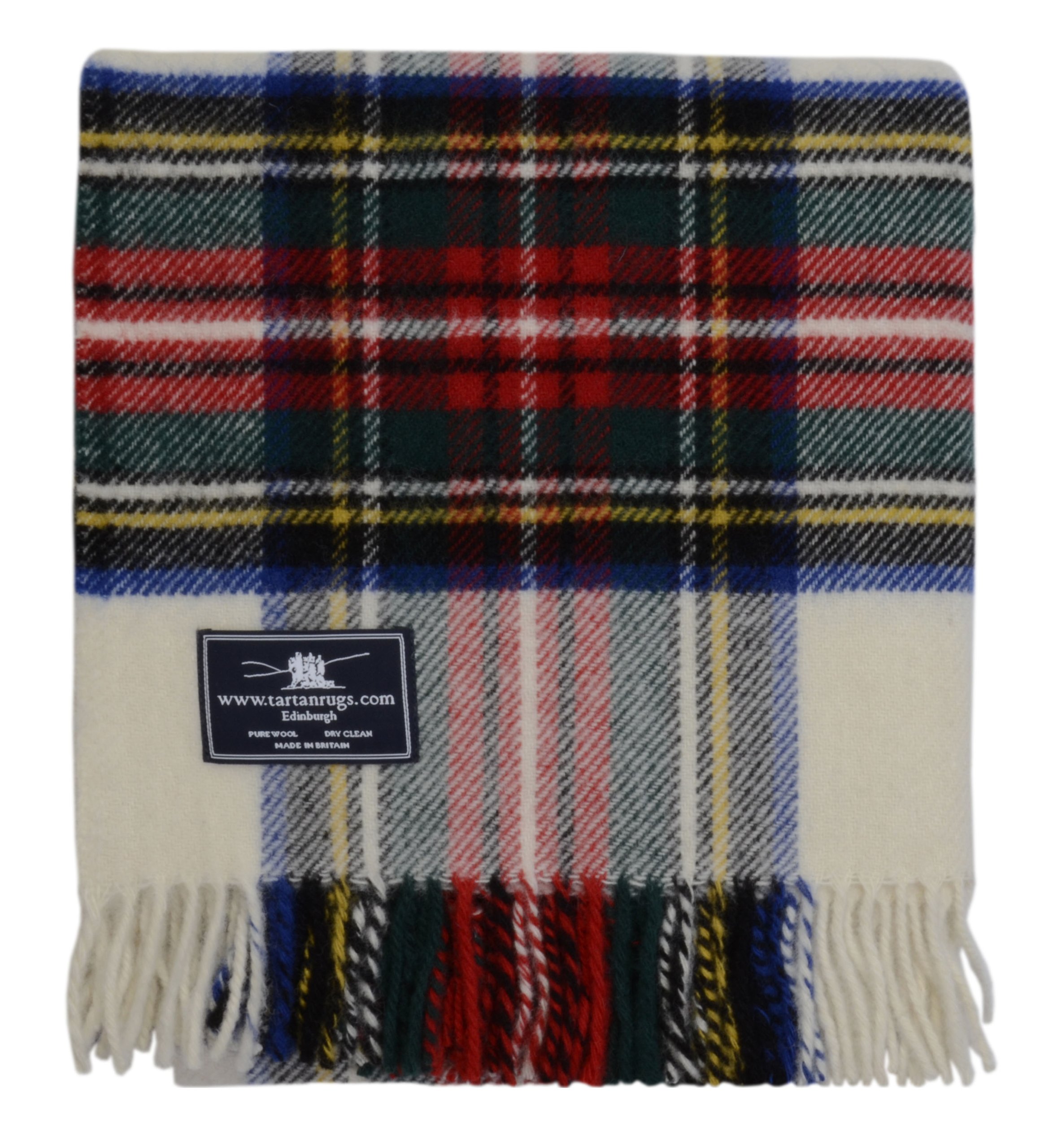 Tweedmill Textiles Multicolor Dress Stewart Tartan Premium Wool Travel Rug