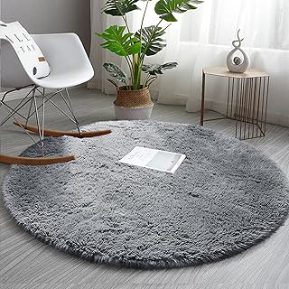 AMEHA Round Rugs Living Room Ã¢â‚¬â€œ Grey Area Ru
