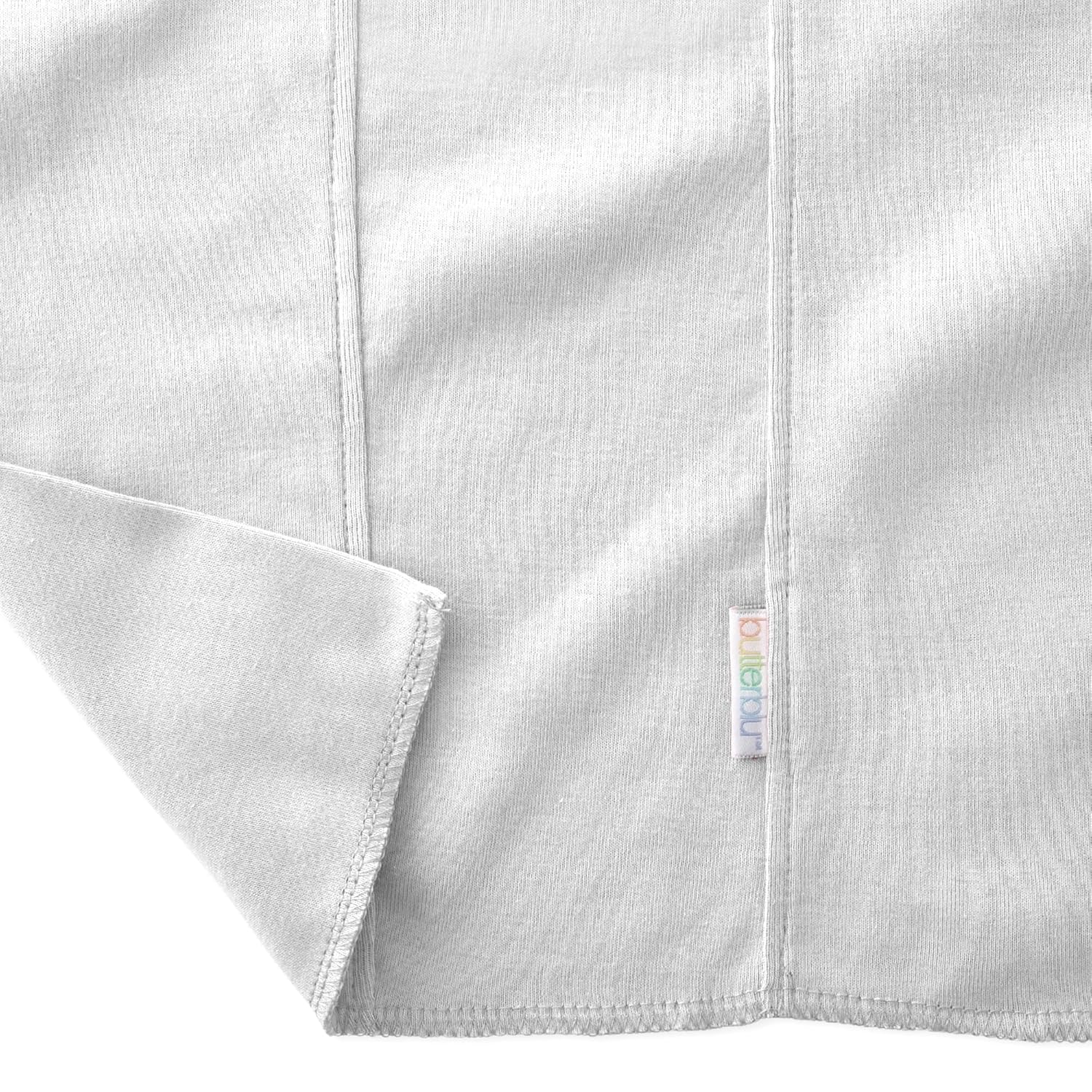 Bailey 10-Pack Burp Cloths 100% Organic Cotton Knit for Newborn & Baby Boys & Girls, White, One Size