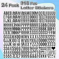 Vista 3 de 24 hojas de calcomanías de letras grandes, 318 calcomanías del alfabeto de 2 pulgadas, calcomanías de vinilo autoadhesivas para niños, escuela
