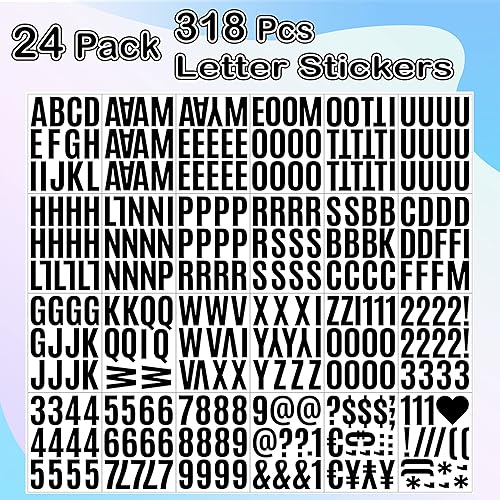 Miniatura 3 de 24 hojas de calcomanías de letras grandes, 318 calcomanías del alfabeto de 2 pulgadas, calcomanías de vinilo autoadhesivas para niños, escuela,