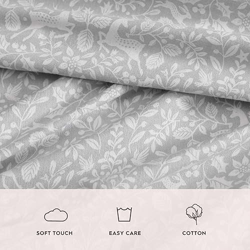 Vista 69 de Laura Ashley - Juego de sábanas de tamaño individual, juego de ropa de cama de franela de algodón, cepillado para mayor suavidad y comodidad