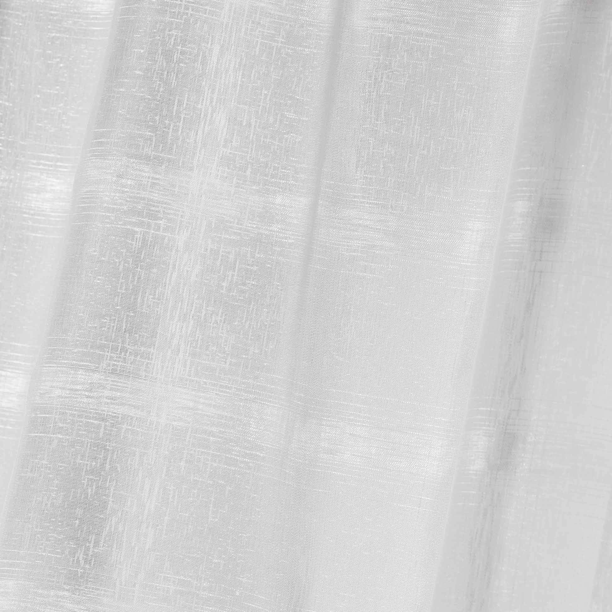 Paire Droite Passe-Tringle Candide Blanc Voile Sablé 70 x 200 cm